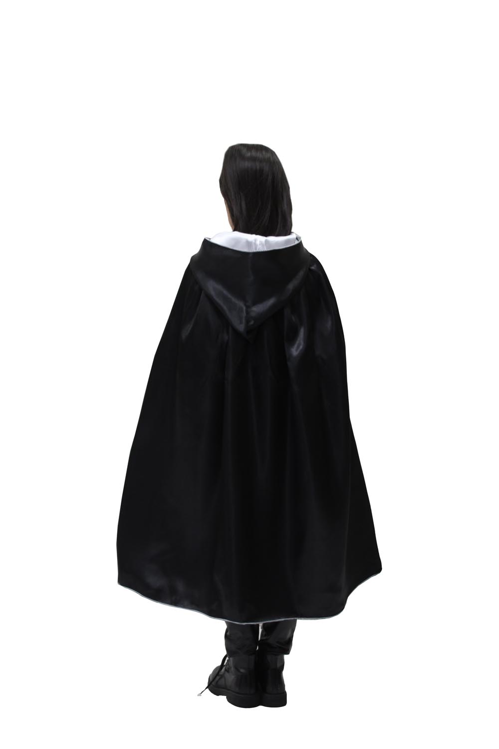 MANTELLO CAPPUCCIO DOUBLE NERO-BIANCO BAMBINO